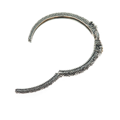 BARBARA BIXBY 925 Sterling Silver 18K Gold Flower Adjustable Cuff Bracelet 7.25"