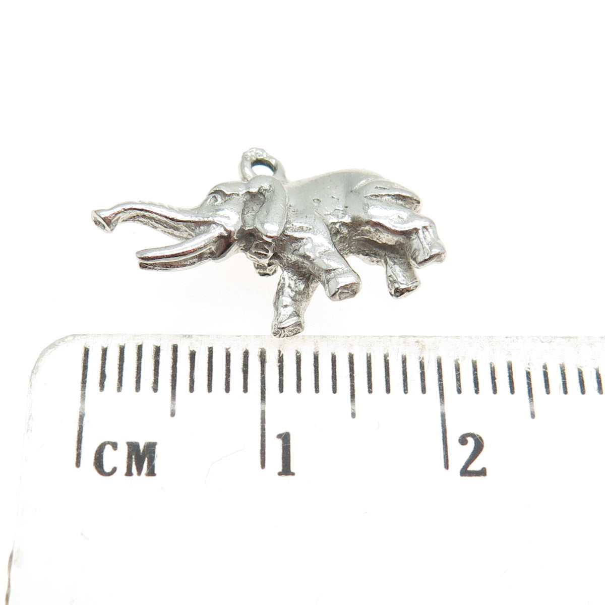 925 Sterling Silver Vintage Elephant Minimalist Charm Pendant