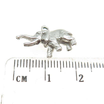 925 Sterling Silver Vintage Elephant Minimalist Charm Pendant