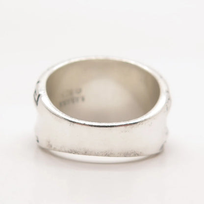 925 Sterling Silver Vintage Kabana Greek Maze Ring Size 6.25