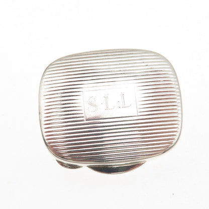 TIFFANY & CO. 925 Sterling Silver Vintage Italy SLL Monogram Pill / Snuff Box
