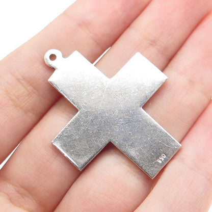 950 Silver Vintage Cross Religious Charm Pendant