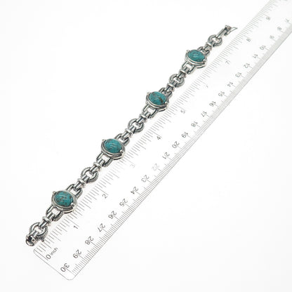 ROSS SIMONS 925 Sterling Silver Vintage Real Kingman Turquoise Bracelet 7.25"