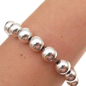 Tiffany & Co. 925 Sterling Silver Vintage HardWear Ball Beaded Bracelet 6.5"
