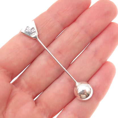 925 Sterling Silver Vintage Mexico Oxidized Sniffer Spoon
