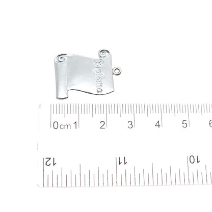 925 Sterling Silver Vintage Diploma Mini Charm Pendant