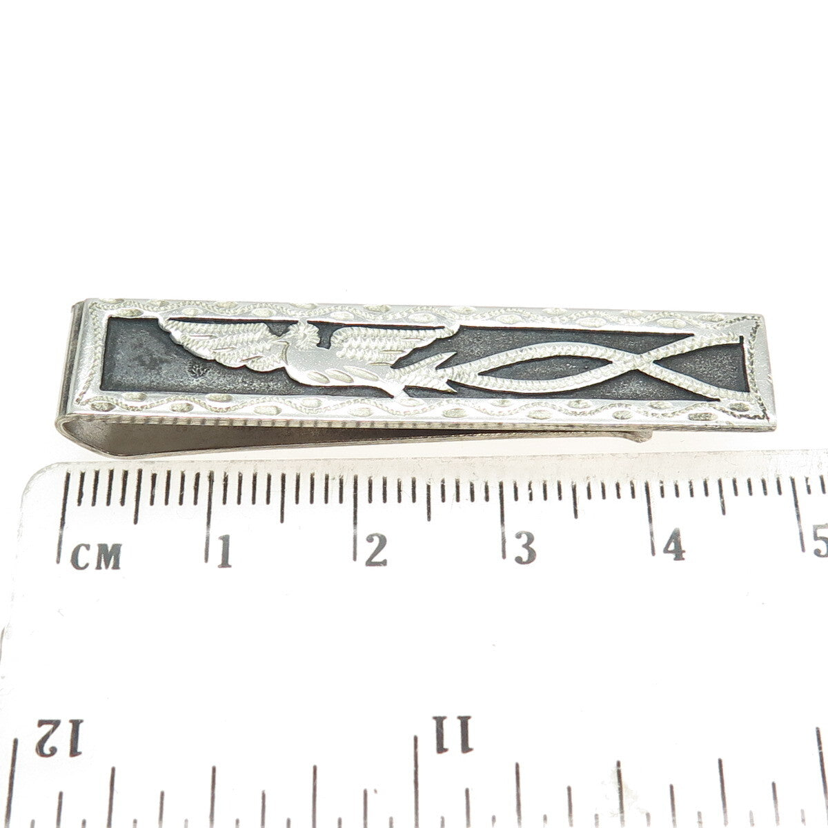 900 Silver Vintage Guatemala Phoenix Bird Tie Clip