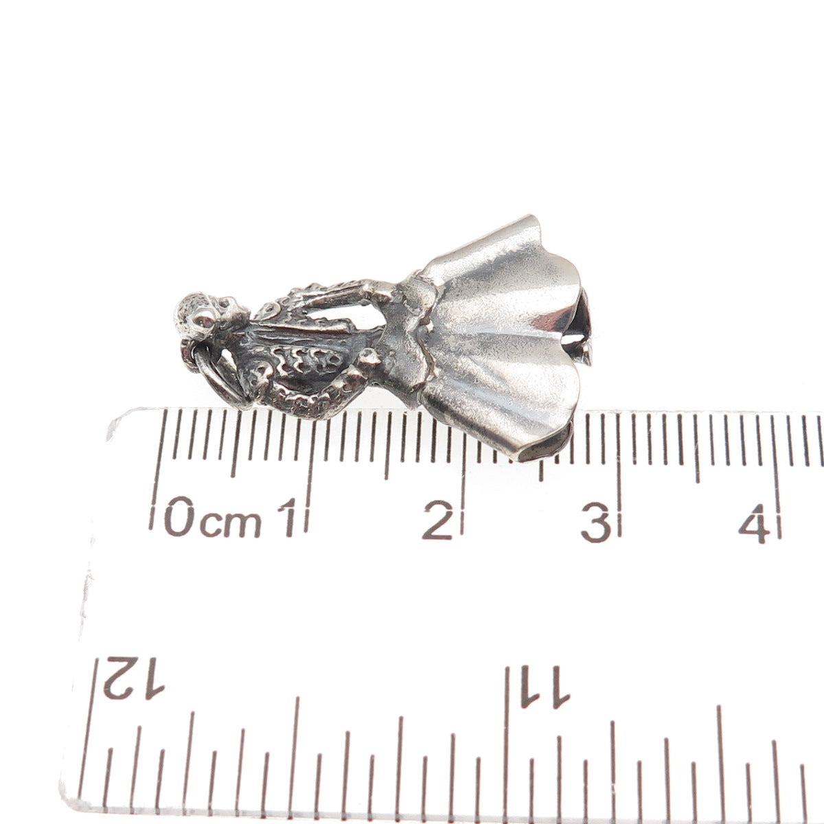 925 Sterling Silver Vintage Matador Bullfighter Oxidized Charm Pendant