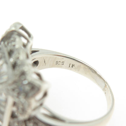 925 Sterling Silver Multi-Color C Z Ring Size 6.5