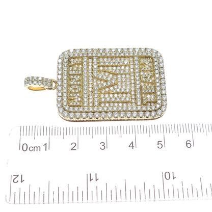 925 Sterling Silver Gold Plated Round-Cut Shaped C Z Money Team Sparkle Pendant