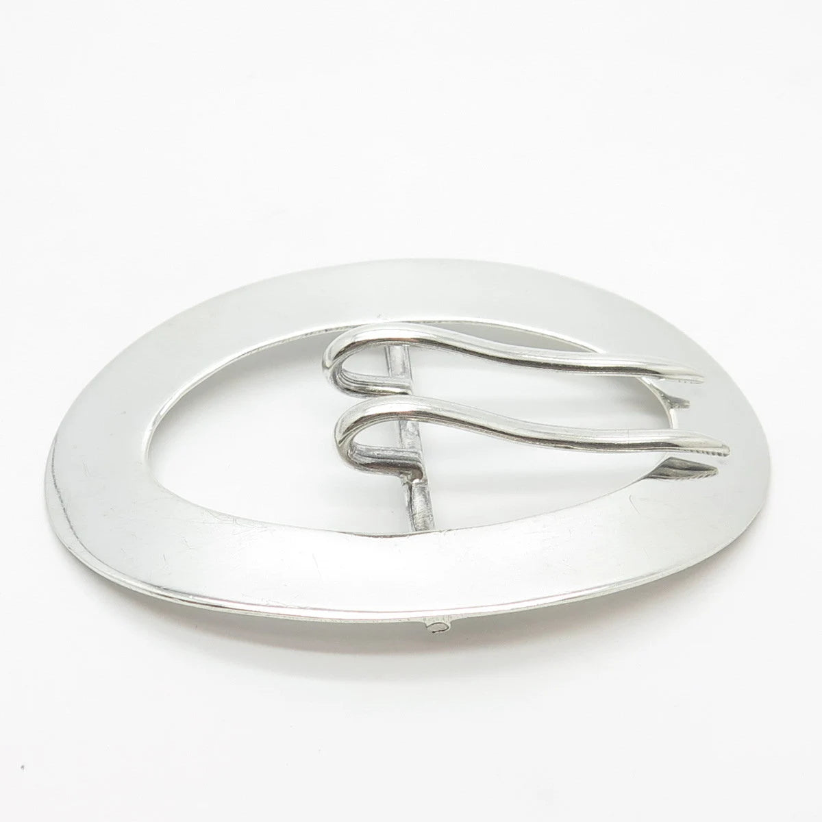 925 Sterling Silver Vintage Belt Buckle Pin Brooch