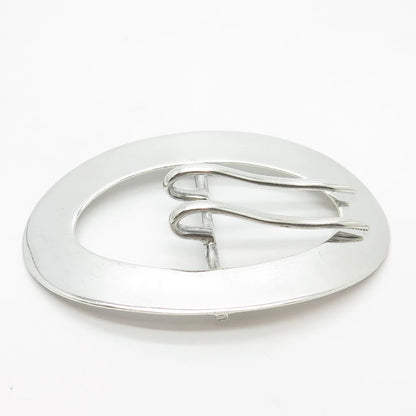 925 Sterling Silver Vintage Belt Buckle Pin Brooch