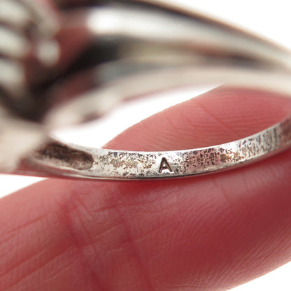 925 Sterling Silver Vintage Cushion-Cut Lavender C Z Ring Size 8.25