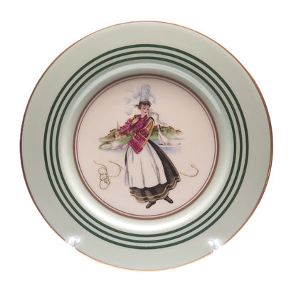 ROSEDALE China Made in USA Vintage Senorita Hand Painted Porcelain Cabinet Plate