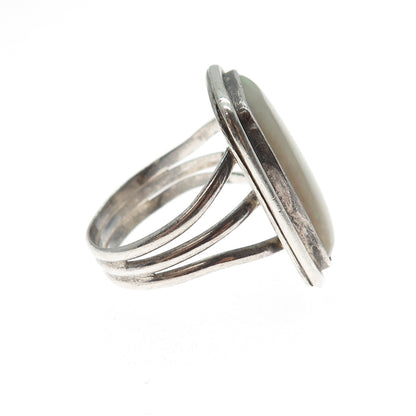 Old Pawn 925 Sterling Silver Vintage Southwestern Opal Tribal Ring Size 12.5