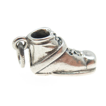 DANECRAFT 925 Sterling Silver Vintage Hiking Snow Boot 3D Charm Pendant