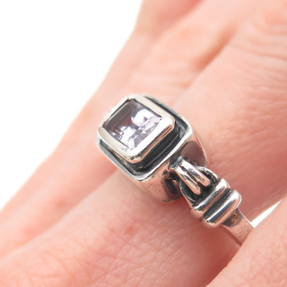 SILPADA 925 Sterling Silver Vintage Real Amethyst Oxidized Ring Size 11