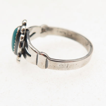 Bell Trading Post Old Pawn 925 Sterling Silver Vintage Turquoise Ring Size 5.5