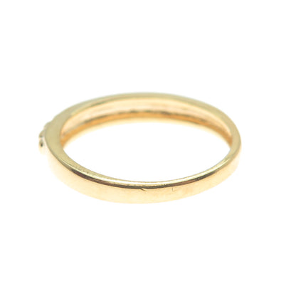 925 Sterling Silver Gold Plated Beaded Ring Size 7.25