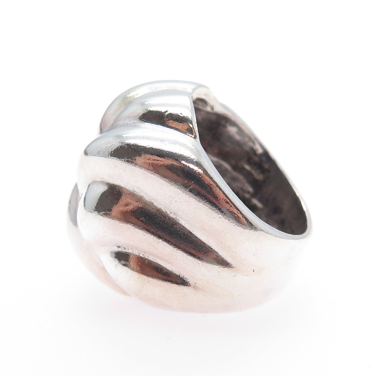 925 Sterling Silver Vintage AVM Mexico Modernist Dome Ring Size 7.75