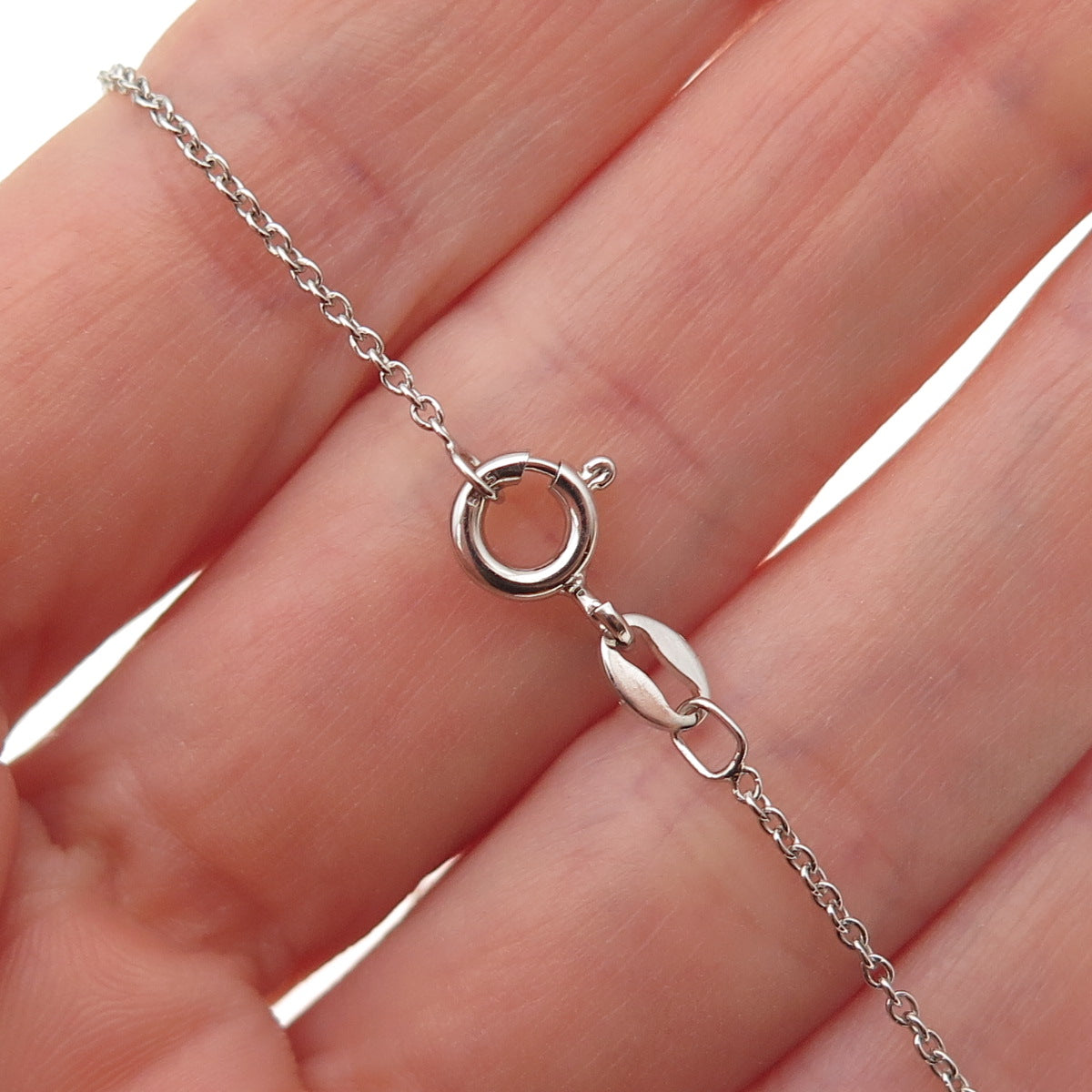 Chuck Clemency 925 Sterling Silver Real Tanzanite Cable Chain Necklace 18"