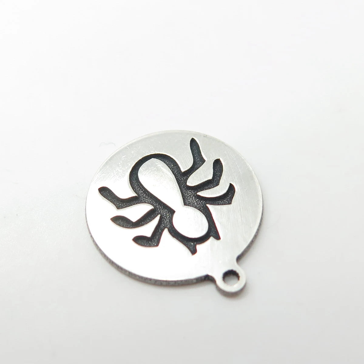 925 Sterling Silver USA Two In Town Spider Charm Pendant