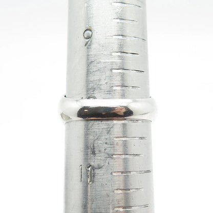 925 Sterling Silver Vintage Ribbed Ring Size 10.25