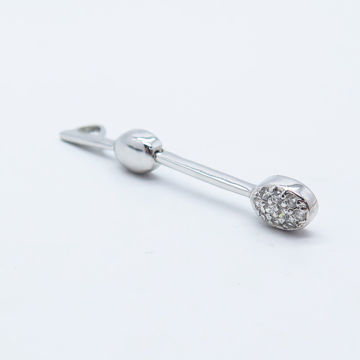 925 Sterling Silver C Z Slide Pendant