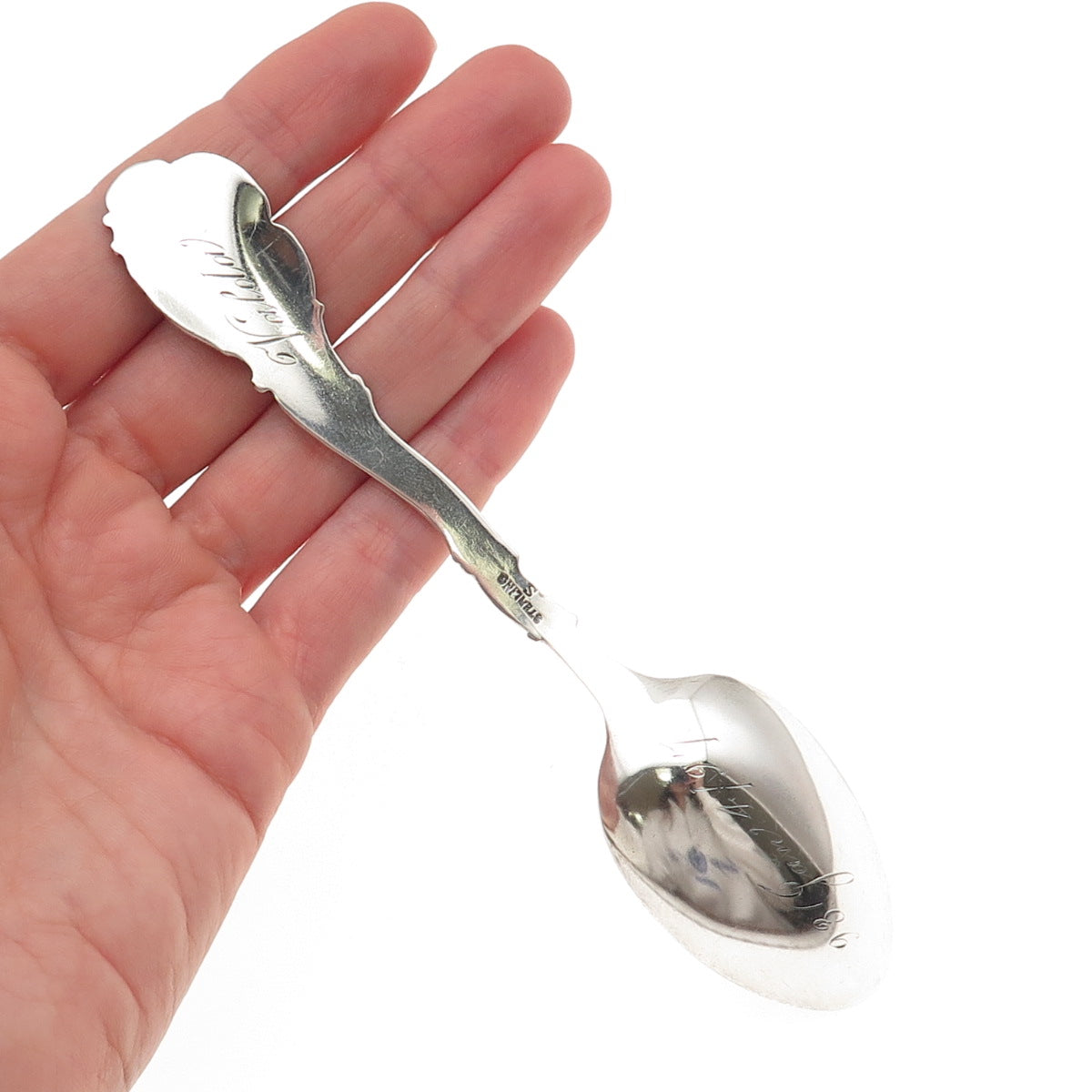 Shepard 925 Sterling Silver Antique Art Deco Missouri State Coffee Spoon