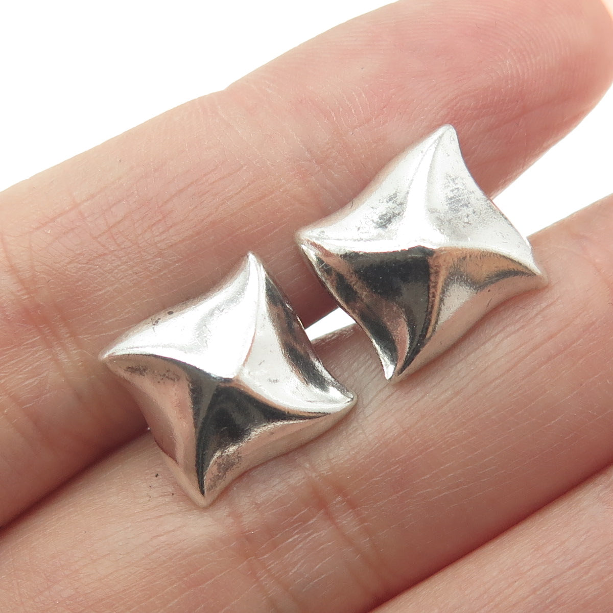 ANGELA CUMMINGS 925 Sterling Silver Vintage 1985 Modernist Cufflinks