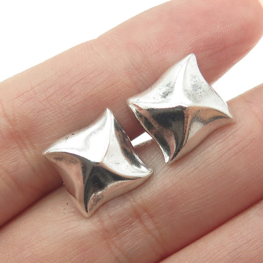 ANGELA CUMMINGS 925 Sterling Silver Vintage 1985 Modernist Cufflinks