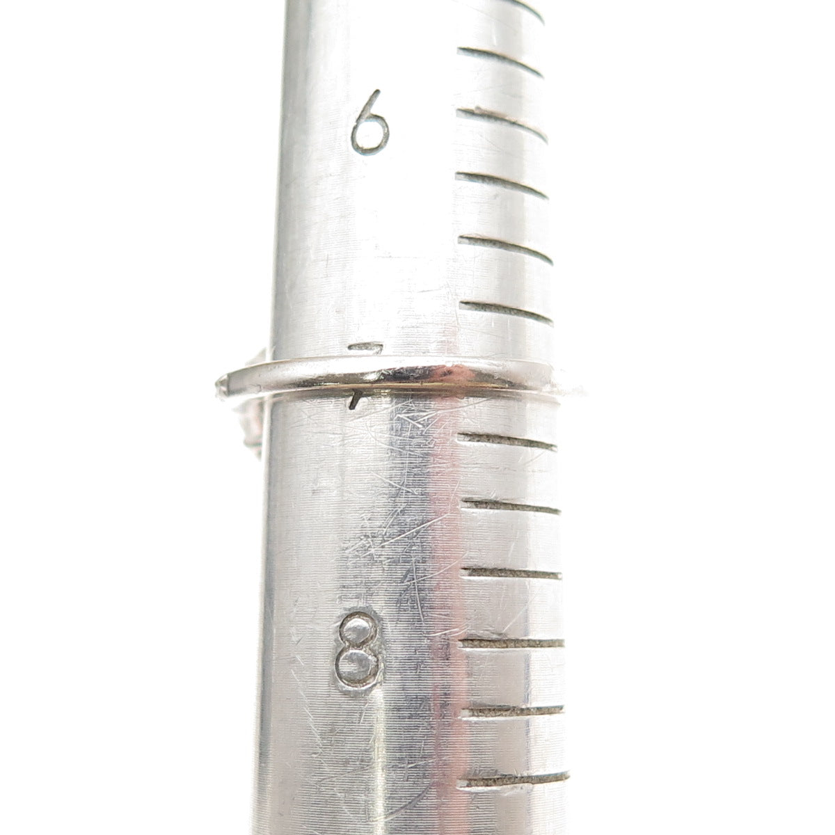 925 Sterling Silver Real Black Spinel & C Z Ring Size 7