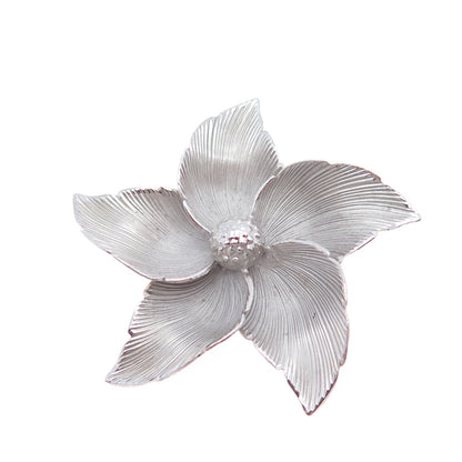 Binder Brothers 925 Sterling Silver Vintage Modernist Flower Pin Brooch
