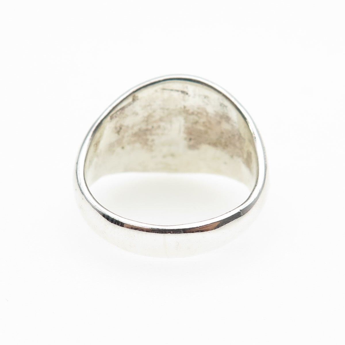 925 Sterling Silver Vintage Pentagram Oxidized Biker Ring Size 9