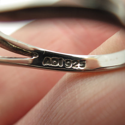 925 Sterling Silver Real Oval-Cut Citrine Ring Size 6.25