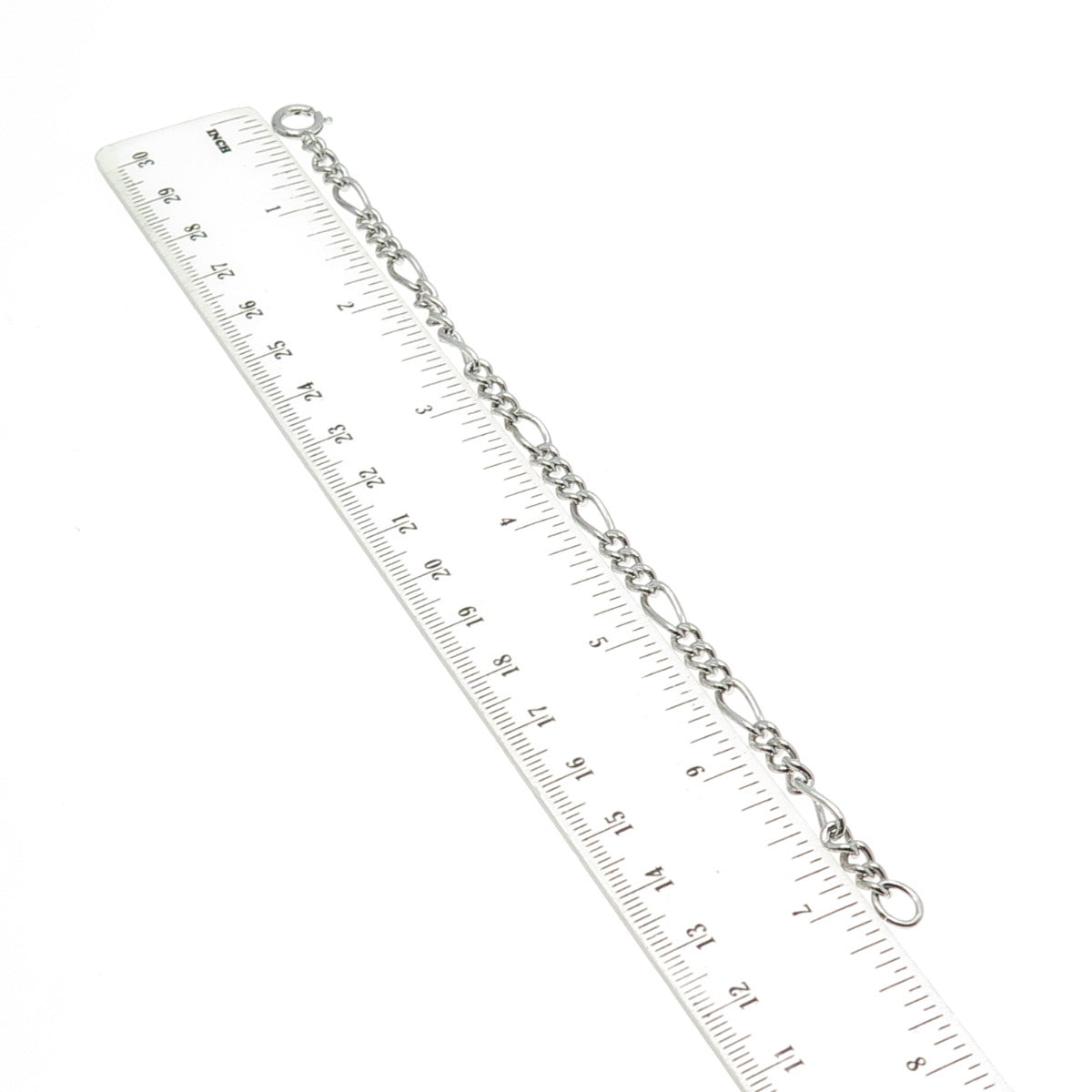 ATLAS 925 Sterling Silver Vintage Figaro Link Bracelet 7"