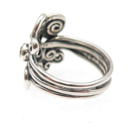 Pandora 925 Sterling Silver Multi-Color C Z Autumn Winds Swirls Ring Size 8