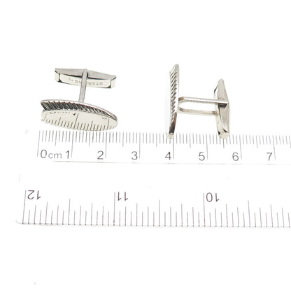 925 Sterling Silver Vintage T2 Modernist Cufflinks