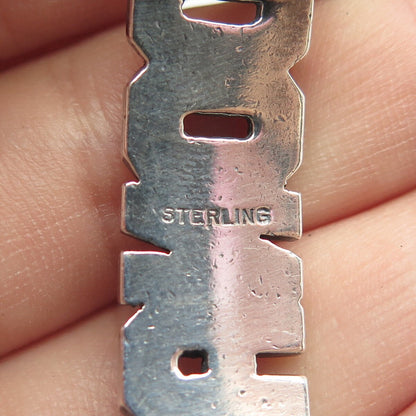 925 Sterling Silver Vintage "Donald" Personalized ID Cable Link Bracelet 6.75"