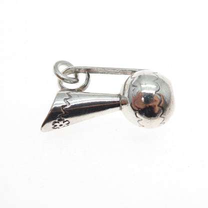 Old Pawn 925 Sterling Silver Vintage Southwestern Pitcher Mini 3D Charm Pendant