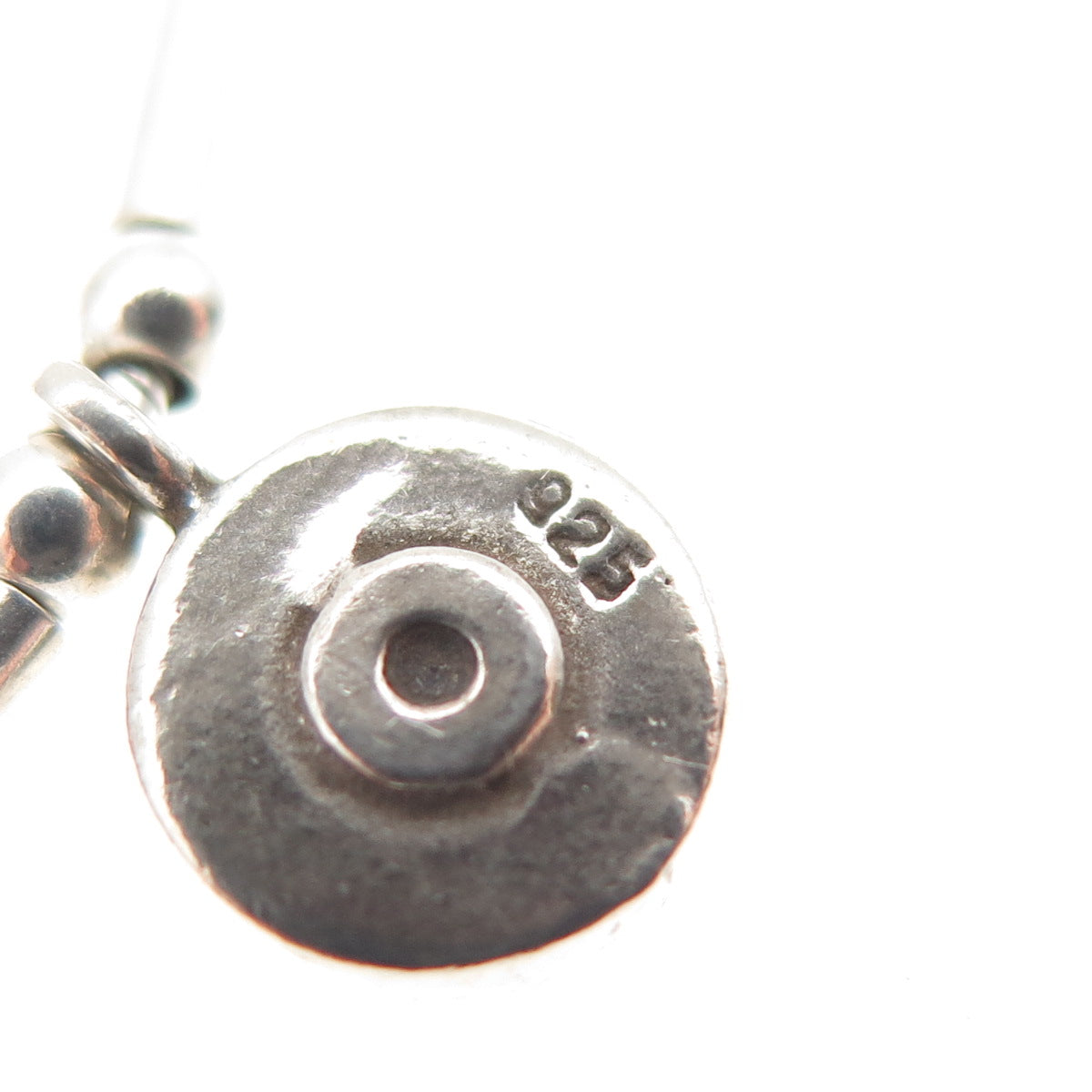 925 Sterling Silver Vintage Real Opal Modernist Snake Chain Necklace 18"