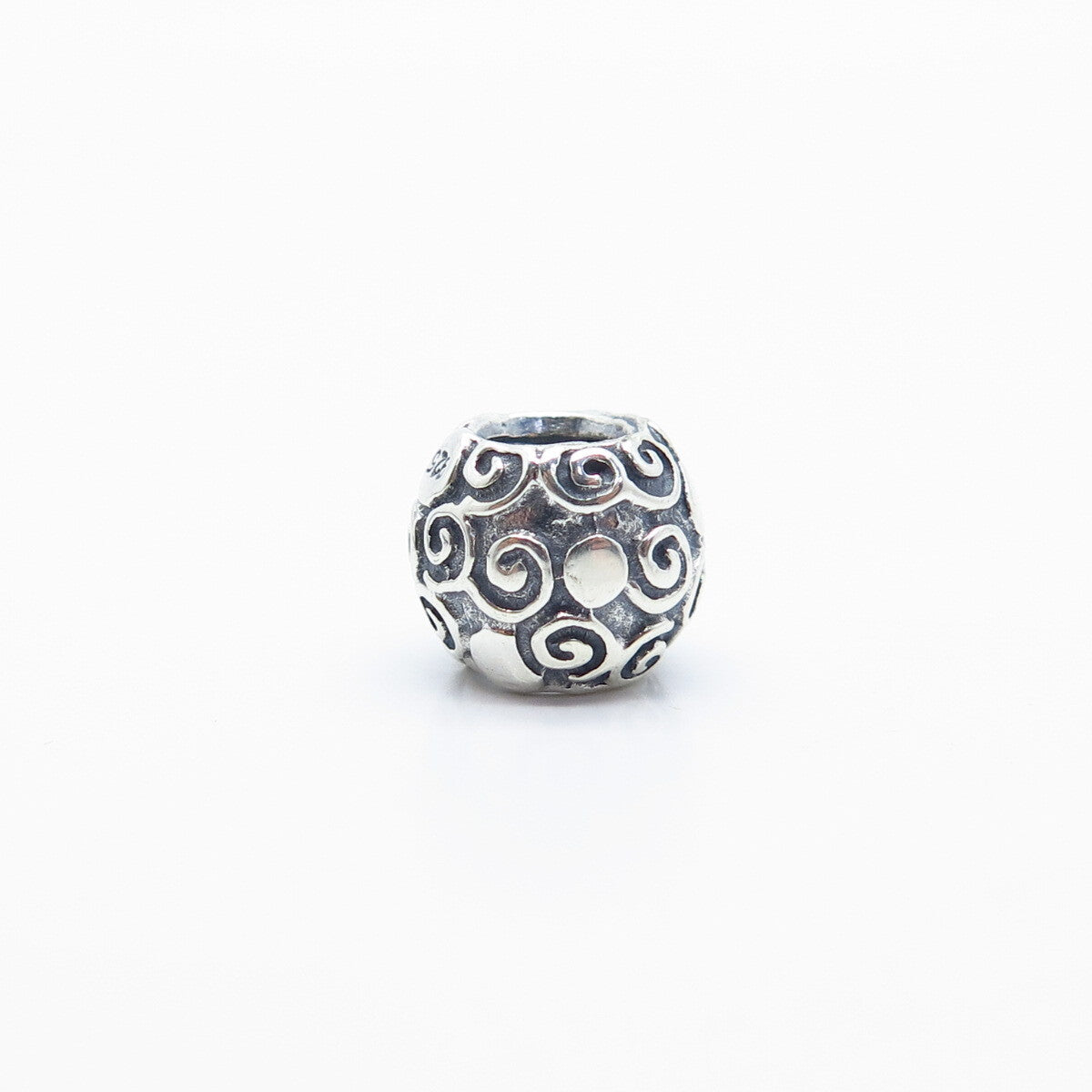 925 Sterling Silver Pandora Swirl Bead Charm