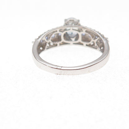 Chuck Clemency 925 Sterling Silver Real Tanzanite & White Topaz Ring Size 8.25