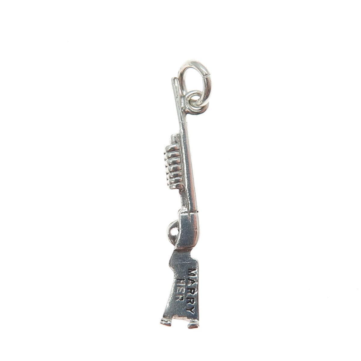 925 Sterling Silver Vintage Marry Her Weapon Charm Pendant