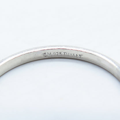 925 Sterling Silver Classic Band Ring Size 12.25