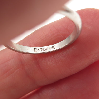 925 Sterling Silver Vintage Round-Cut C Z Engagement Ring Size 5.75