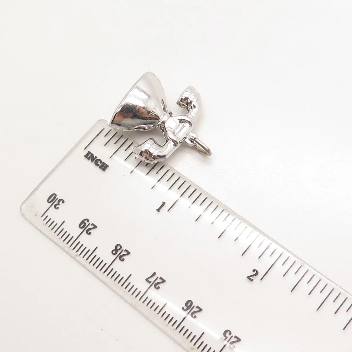 925 Sterling Silver Vintage Old Telephone 3D Minimalist Pendant