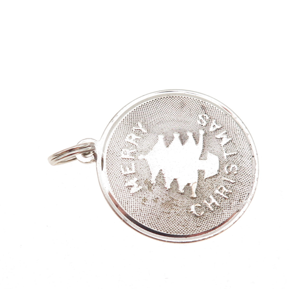 Town & Country 925 Sterling Silver Vintage Merry Christmas Tree Charm Pendant