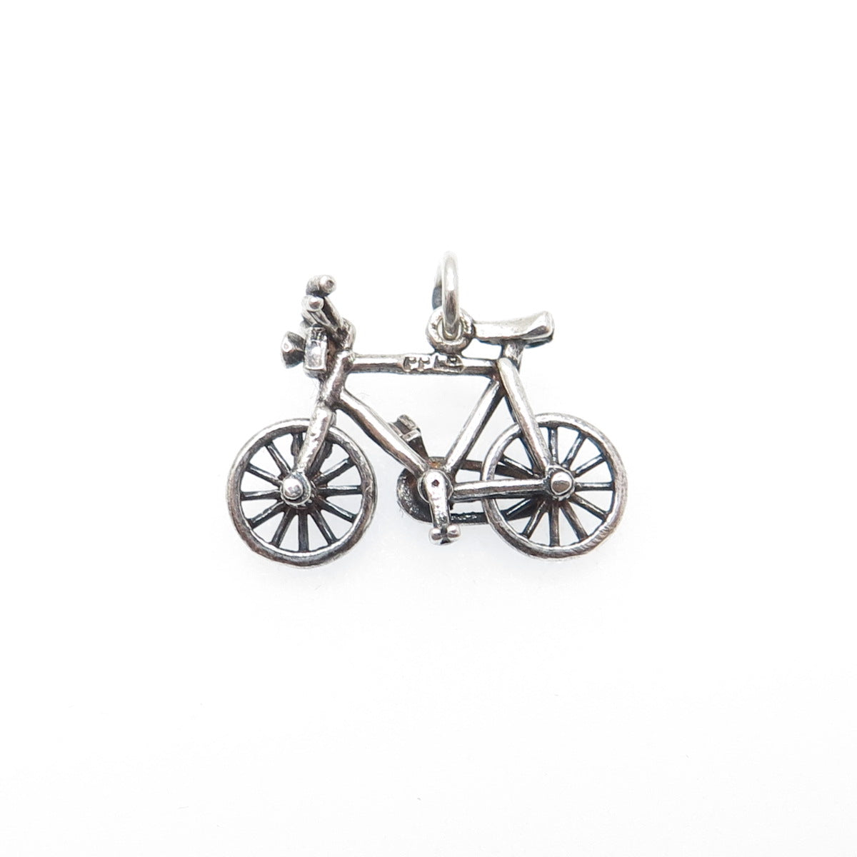 PAYTON PEPPER & SONS Sterling Vintage 1961 Birmingham Bicycle Minimalist Pendant