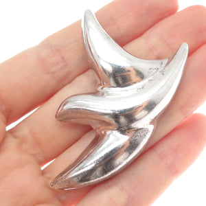 NESTOR 925 Sterling Silver Vintage Mexico Modernist Bird Pin Brooch